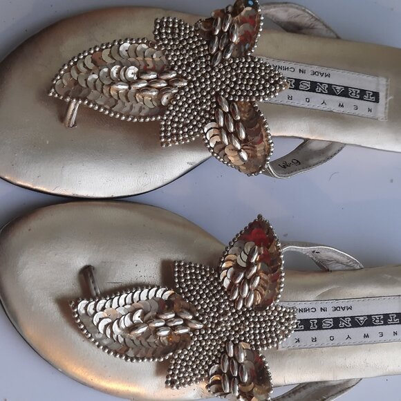 New York Transit Shoes - Brand New Designer Golden Sandals